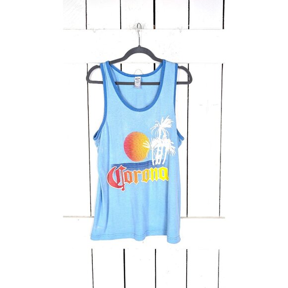 Vintage Corona beer ringer muscle tee tank top - Picture 1 of 5